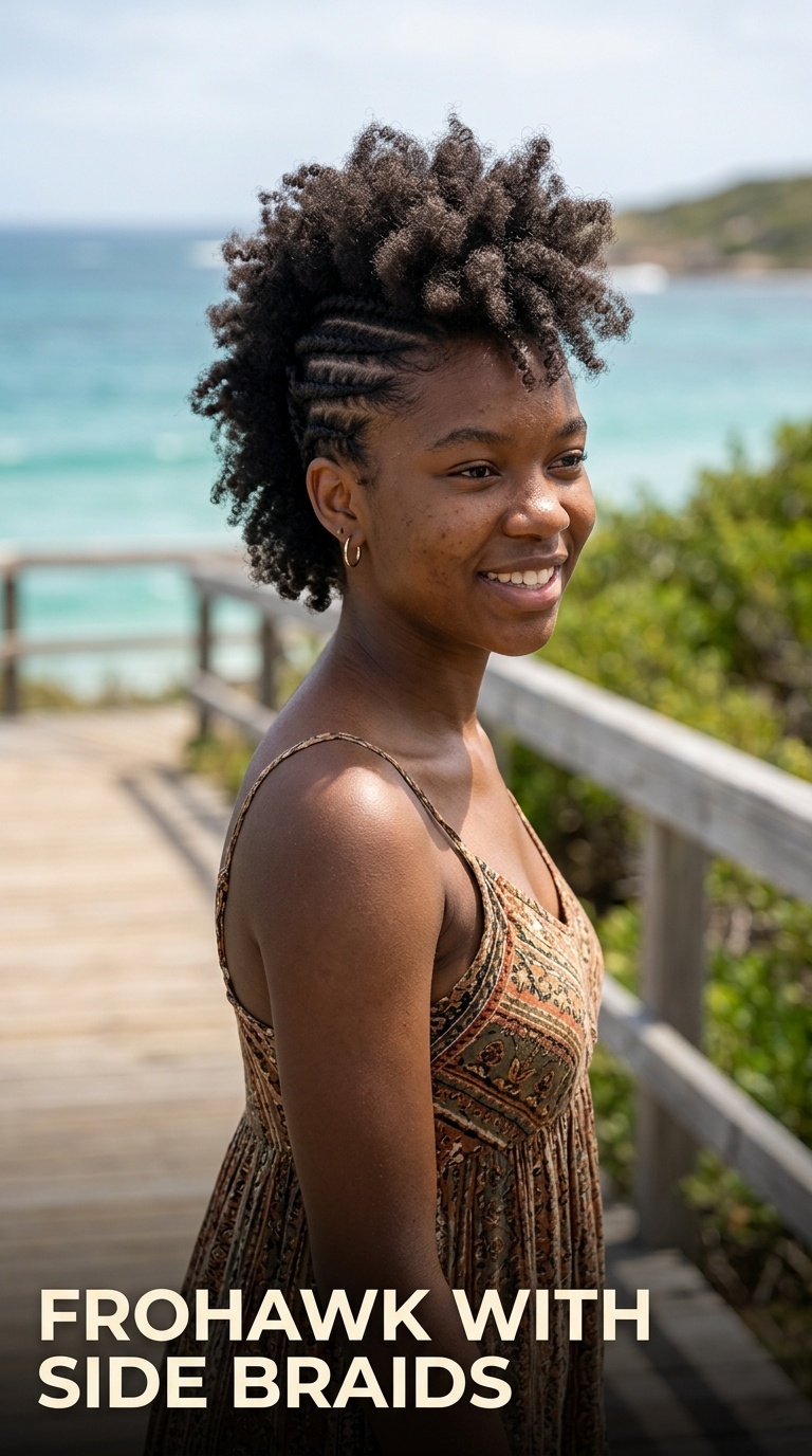 FROHAWK WITH SIDE BRAIDS