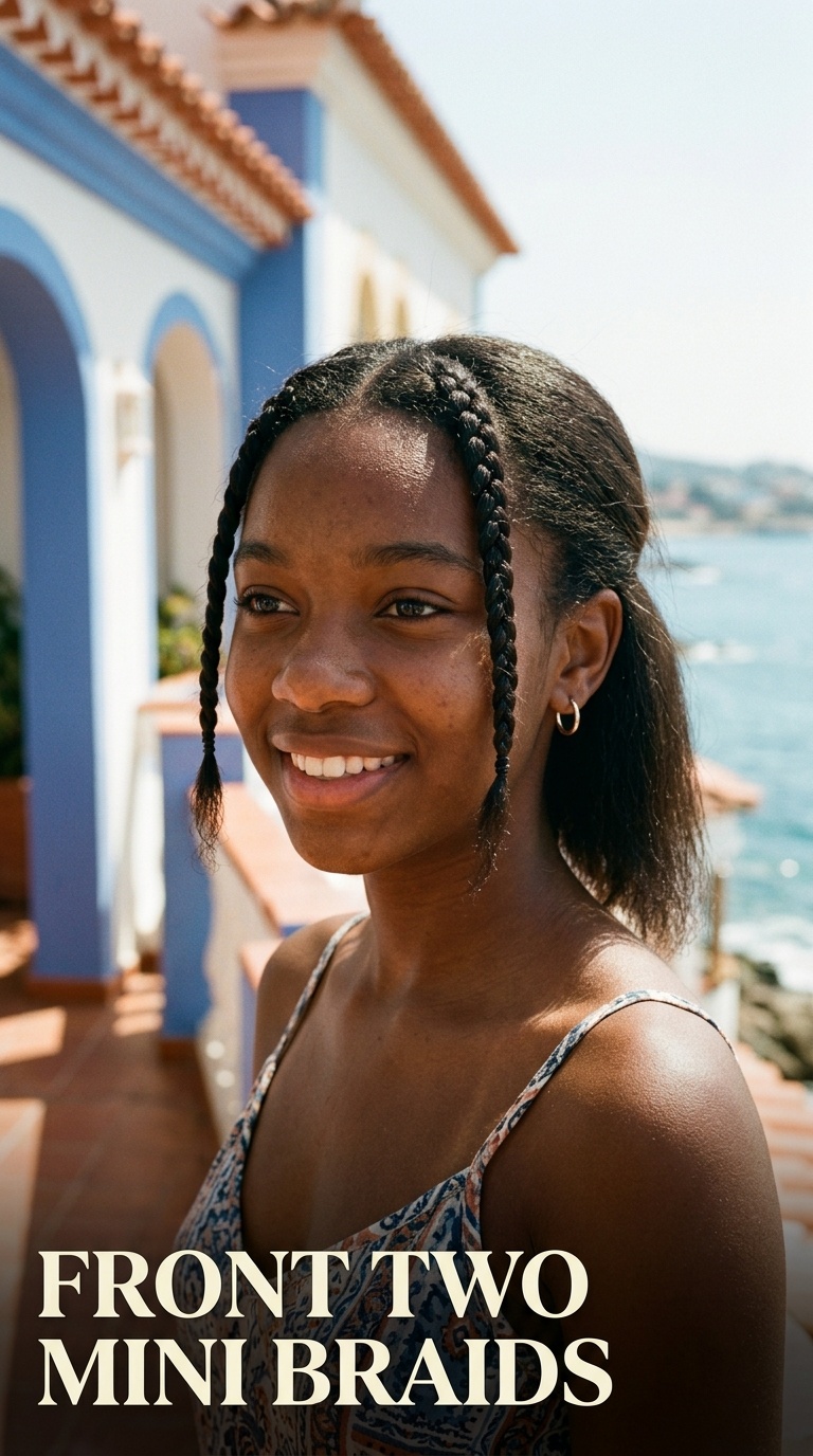 Front Two Mini Braids