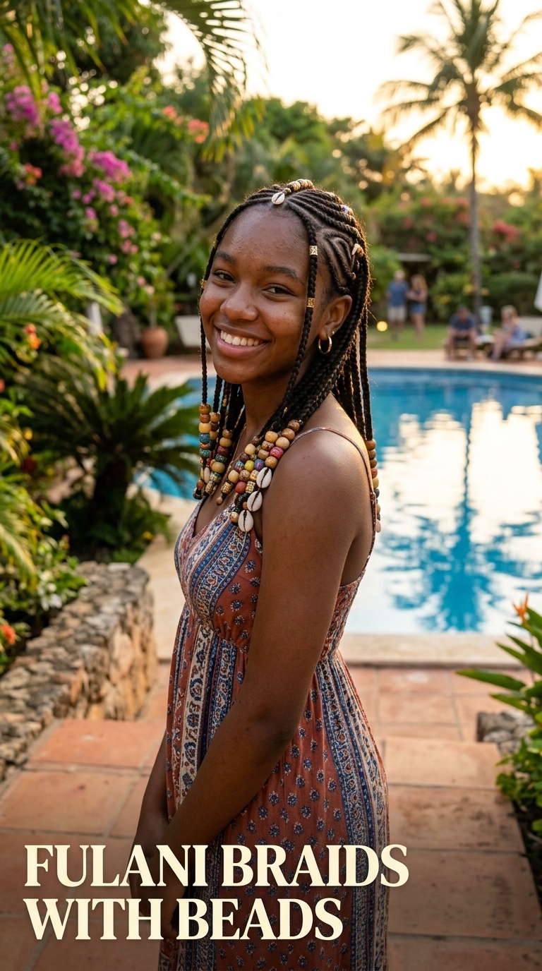 Fulani Braids with Beads