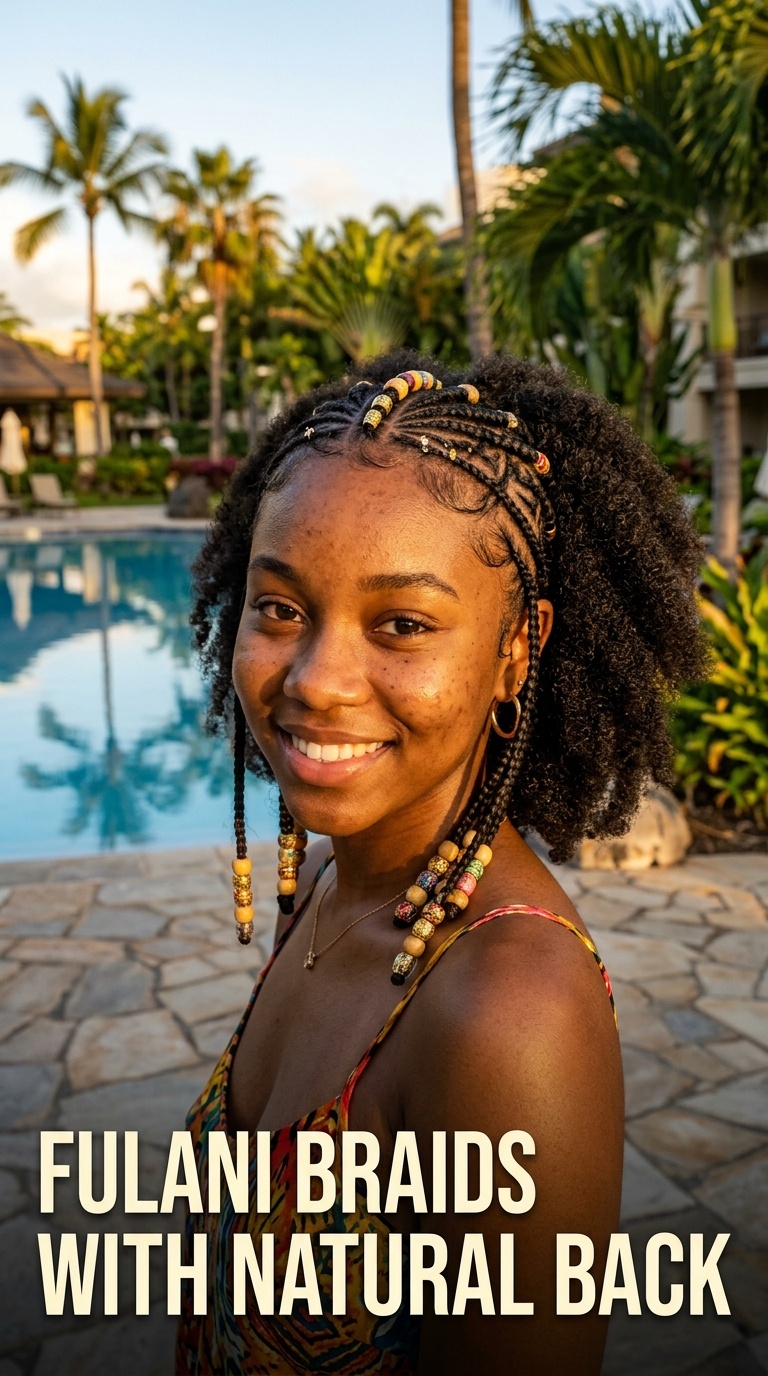 Fulani Braids with Natural Back