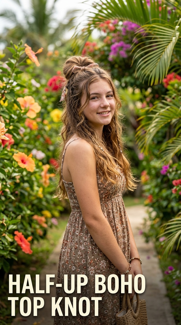 Half-Up Boho Top Knot