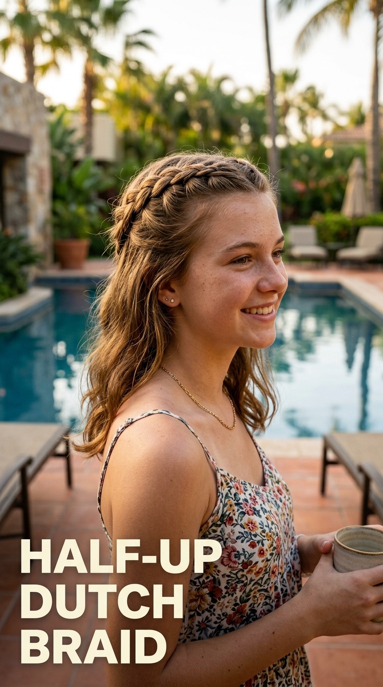 Half-Up Dutch Braid