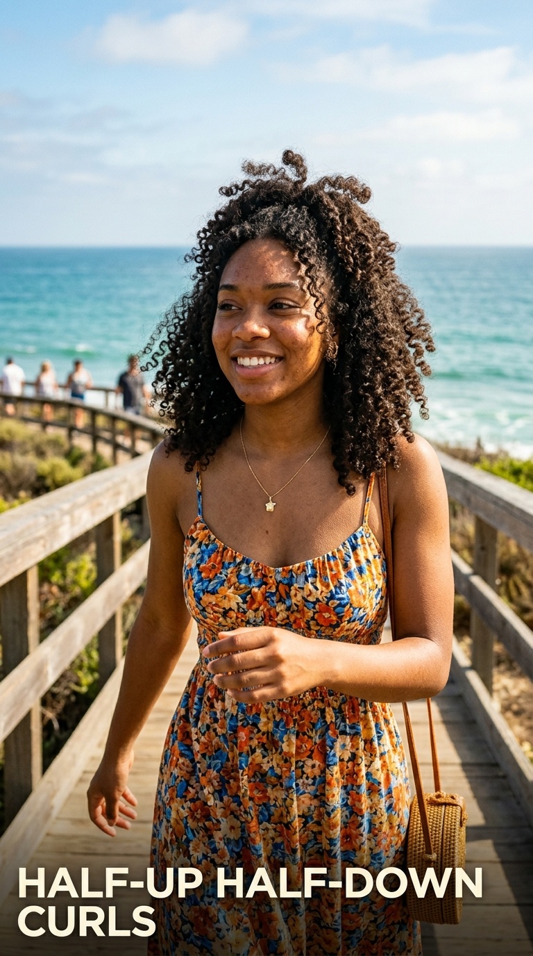 Half-Up Half-Down Curls
