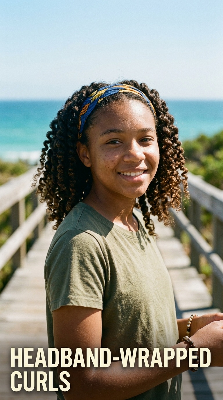 Headband-Wrapped Curls