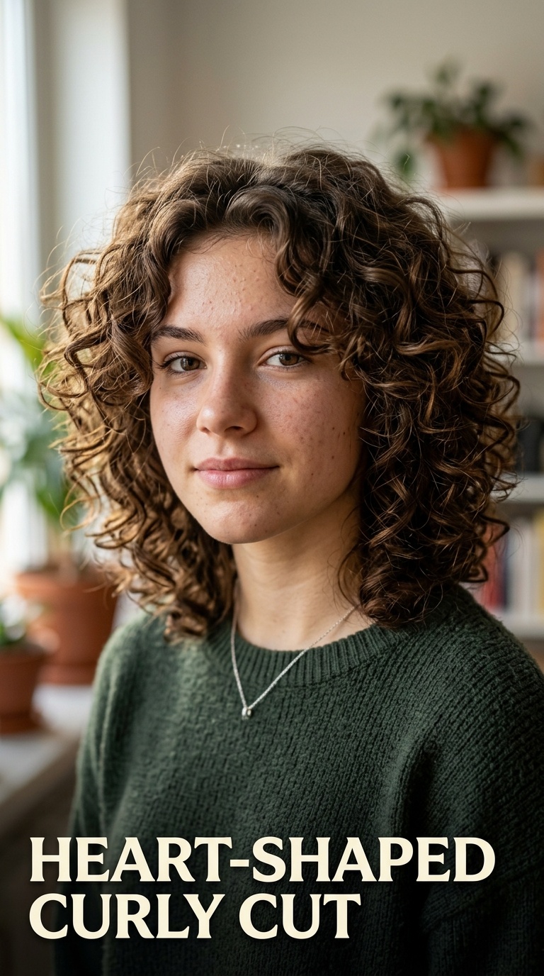 Heart-Shaped Curly Cut