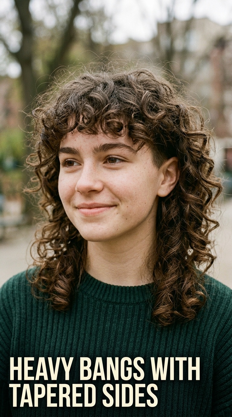 Heavy Bangs with Tapered Sides