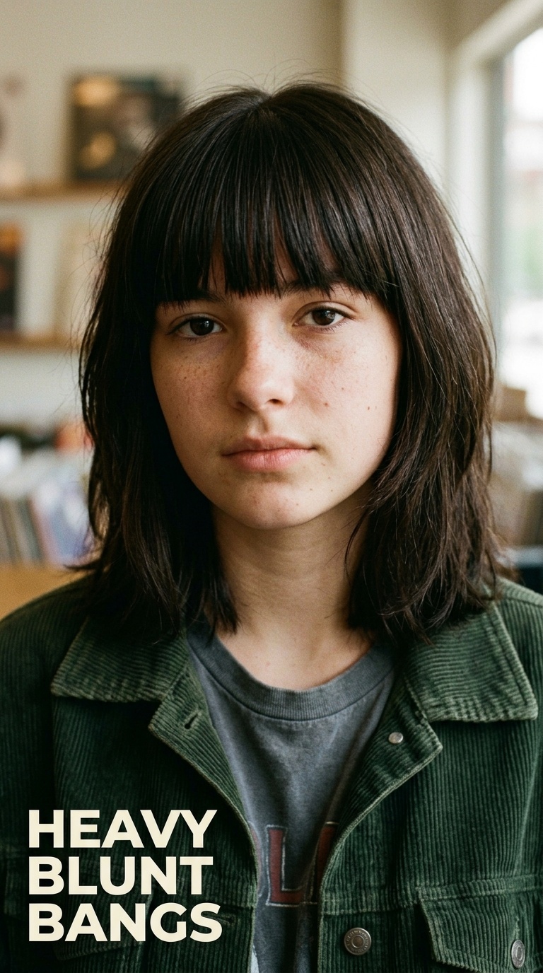 Heavy Blunt Bangs