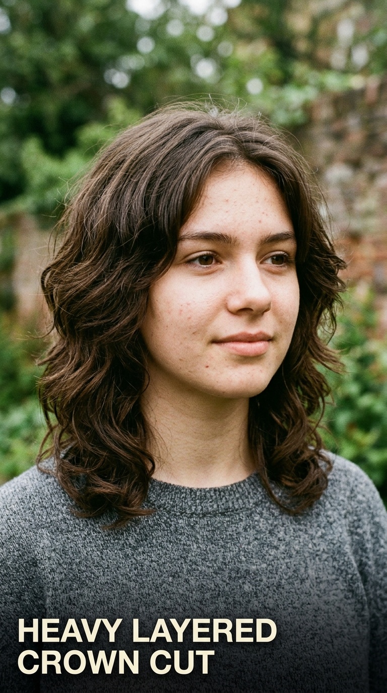 Heavy Layered Crown Cut