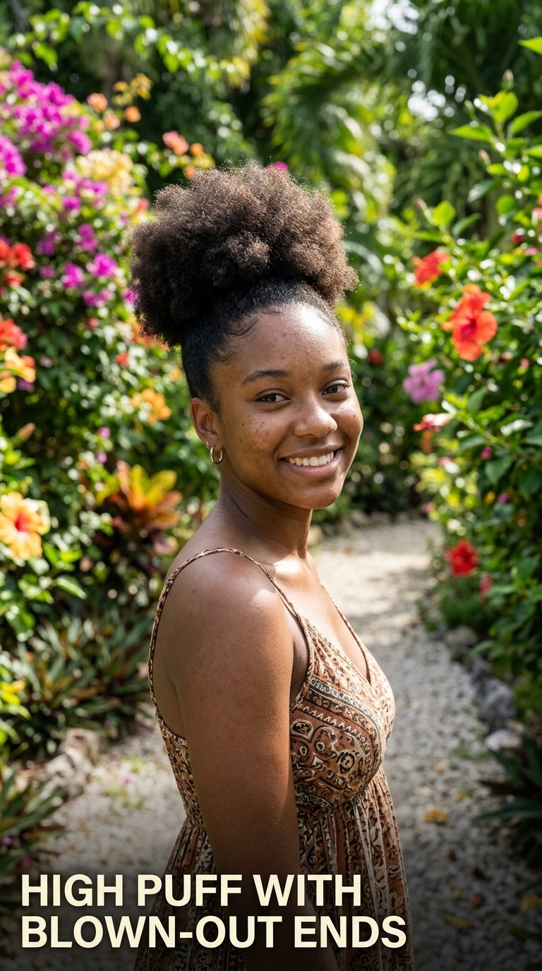 High Puff with Blown-Out Ends
