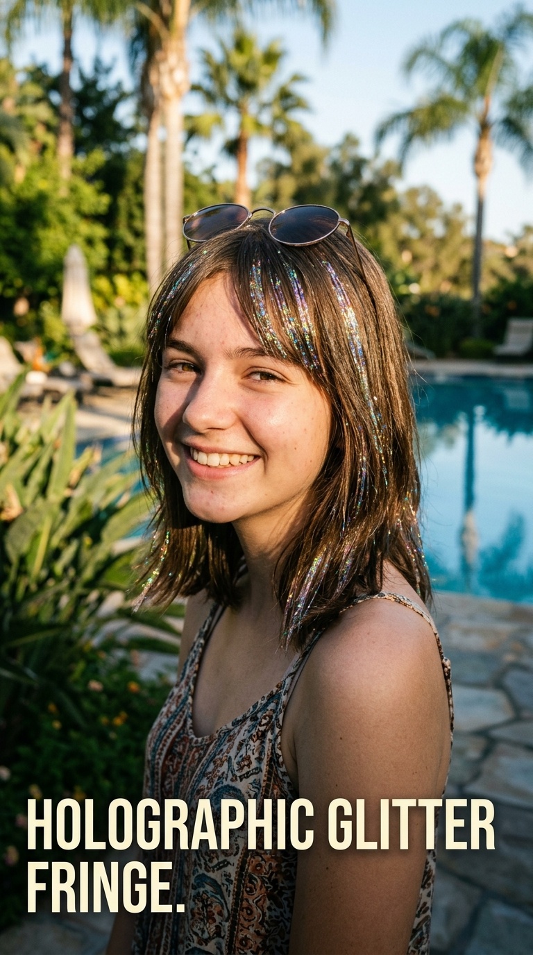 Holographic Glitter Fringe