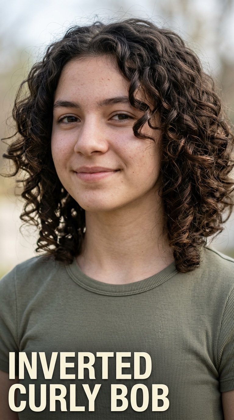 Inverted Curly Bob