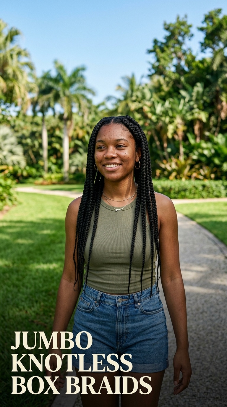 Jumbo Knotless Box Braids