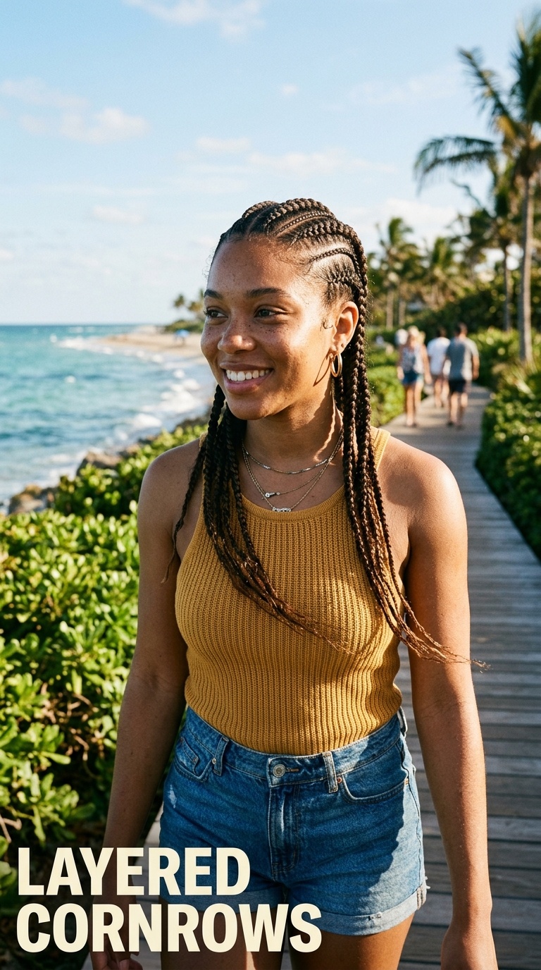 Layered Cornrows