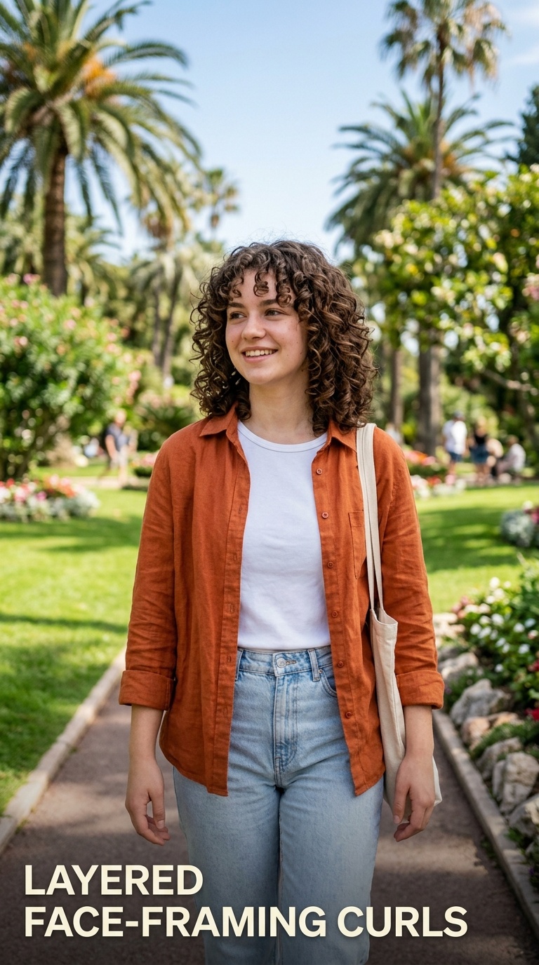 Layered Face-Framing Curls