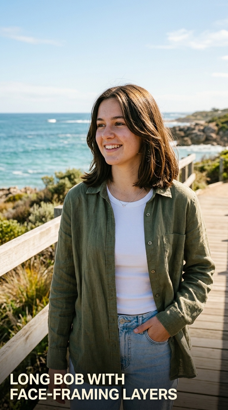 Long Bob with Face-Framing Layers