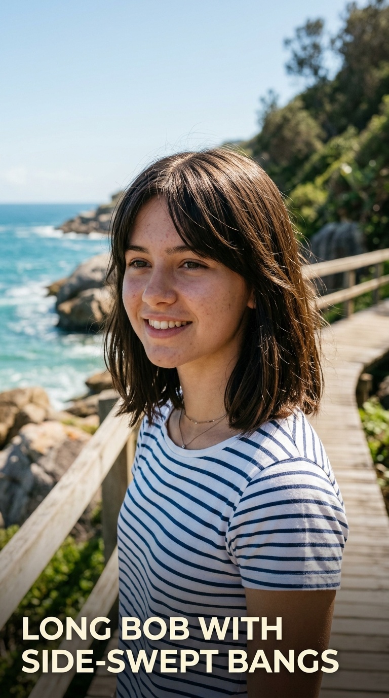 Long Bob with Side-Swept Bangs