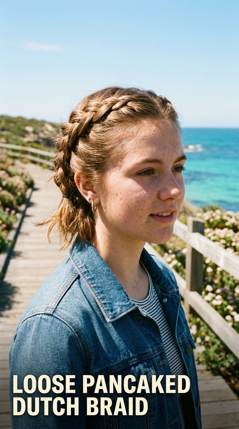 Loose Pancaked Dutch Braid
