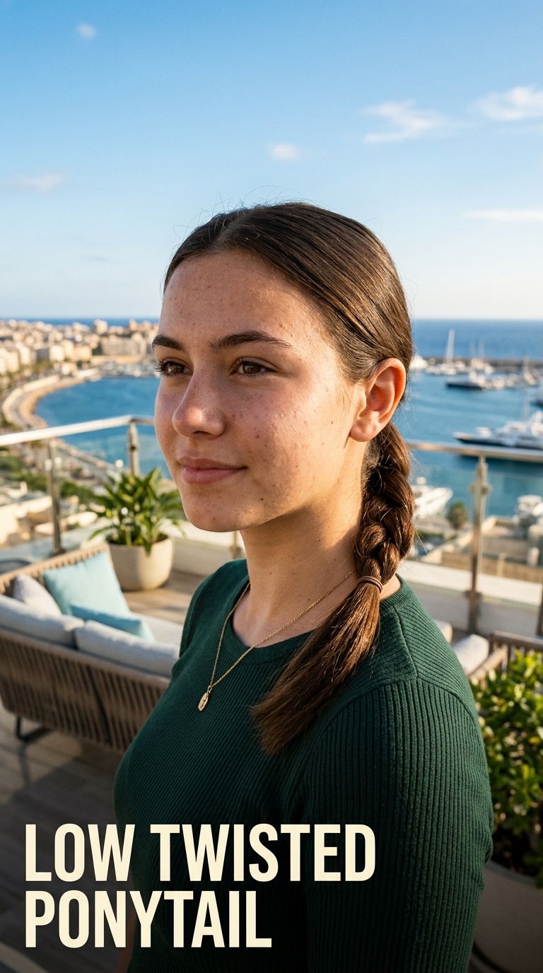 Low Twisted Ponytail