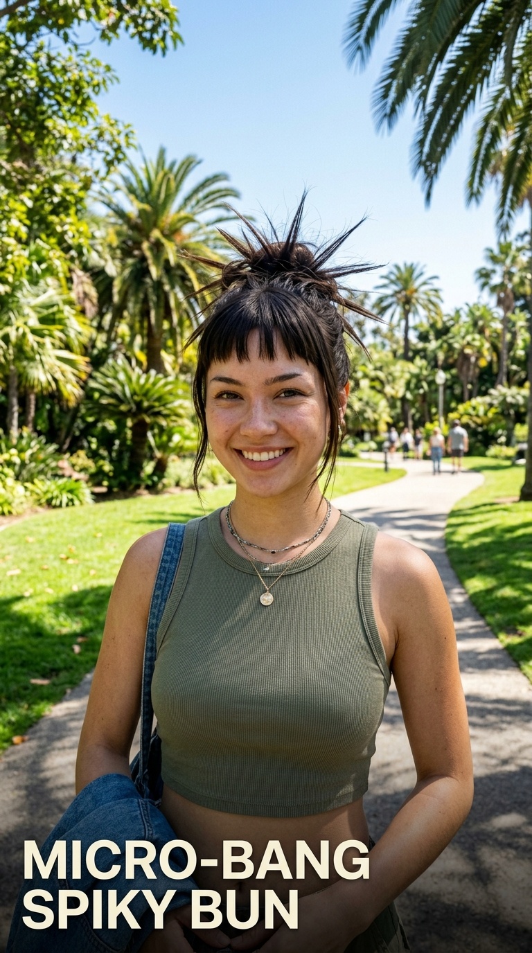 Micro-Bang Spiky Bun
