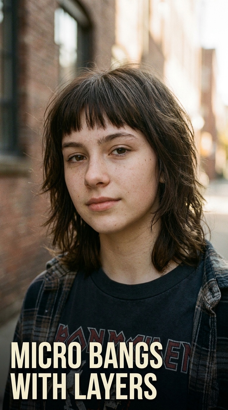 Micro Bangs with Layers