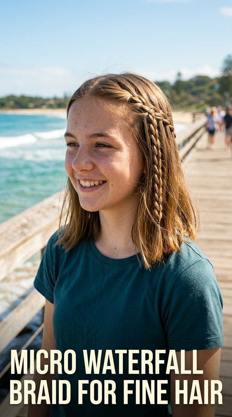Micro Waterfall Braid for Fine Hair