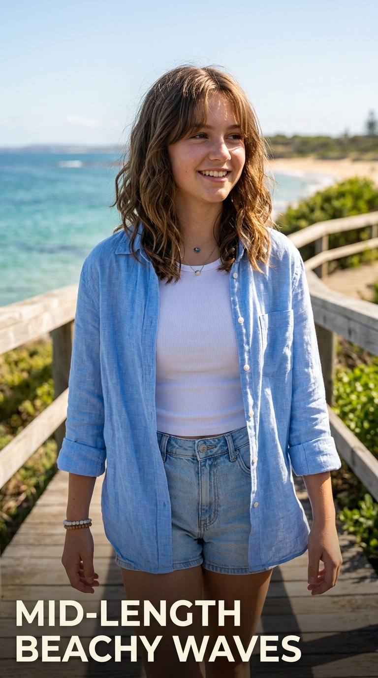 Mid-Length Beachy Waves