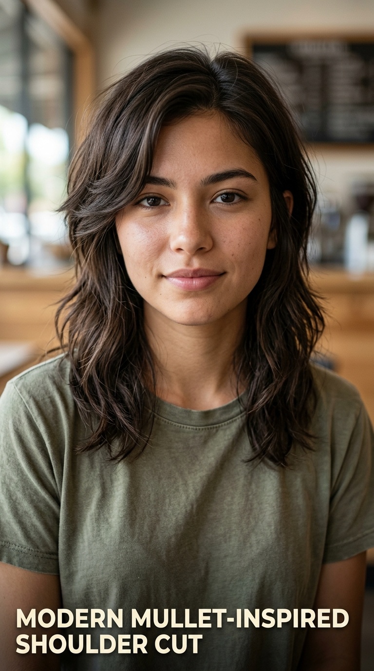 Modern Mullet-Inspired Shoulder Cut