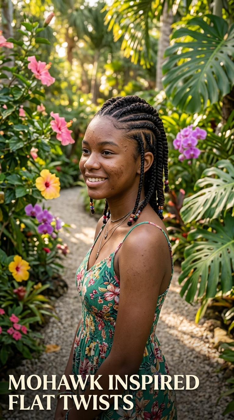Mohawk Inspired Flat Twists