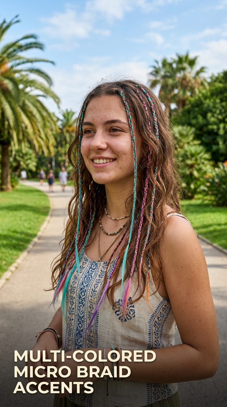 Multi-Colored Micro Braid Accents