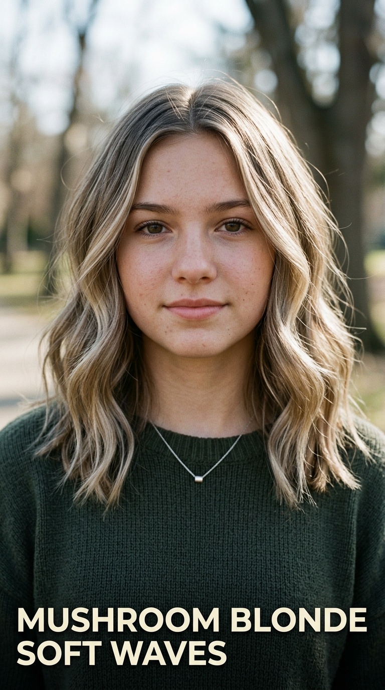 Mushroom Blonde Soft Waves