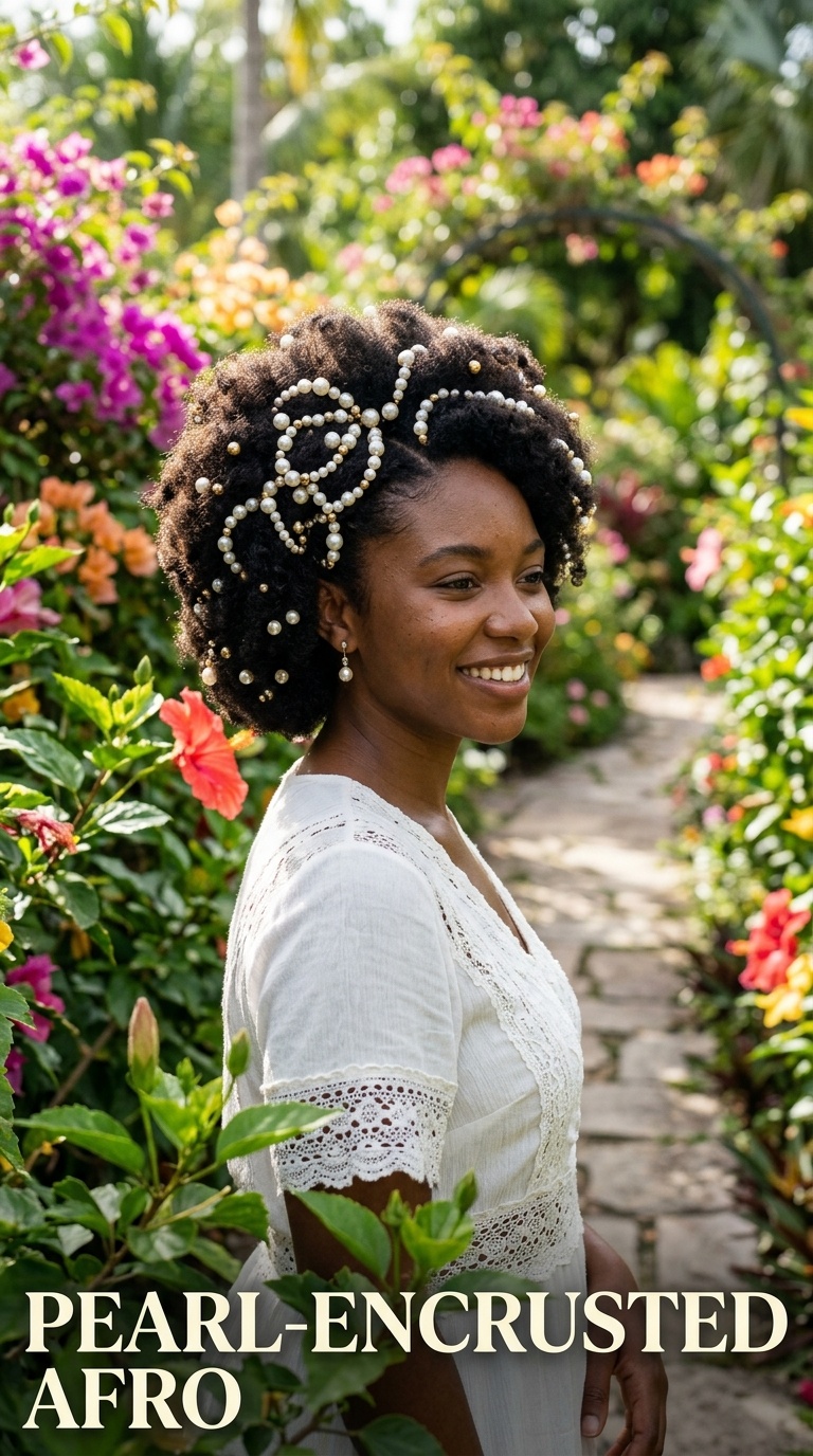 Pearl-Encrusted Afro