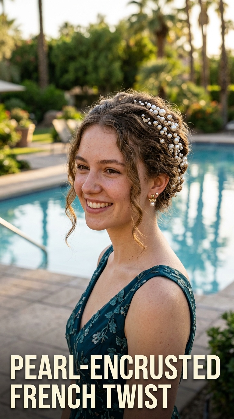 Pearl-Encrusted French Twist