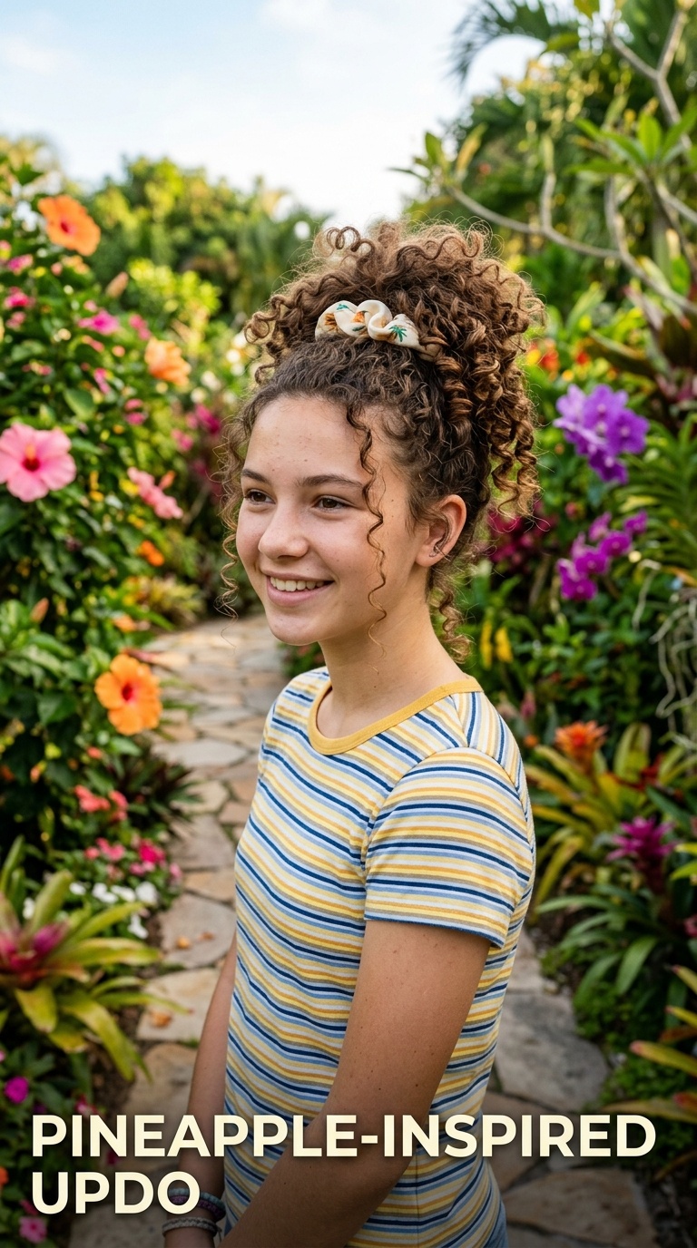 Pineapple-Inspired Updo