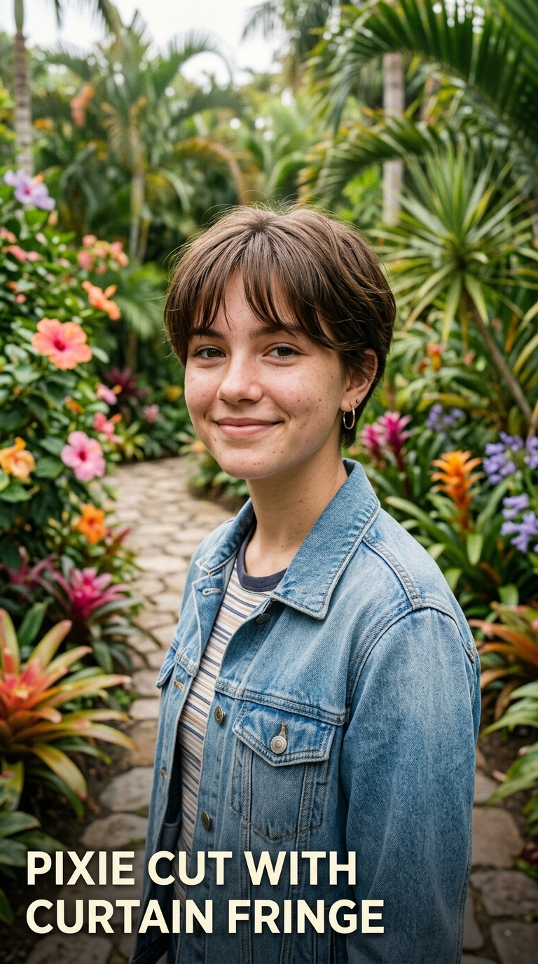 Pixie Cut with Curtain Fringe