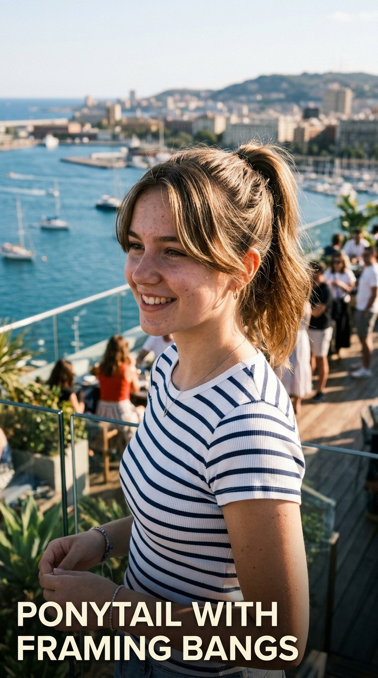 Ponytail with Framing Bangs