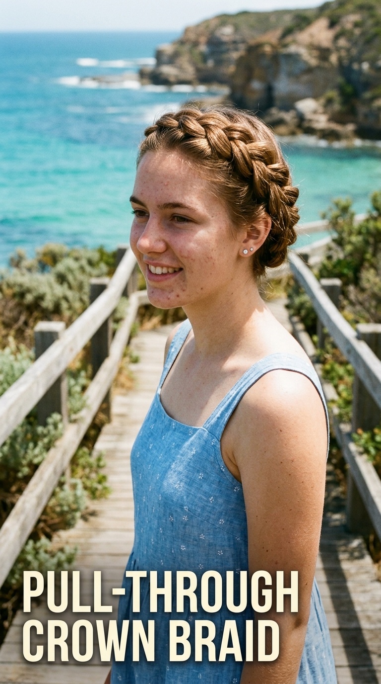Pull-Through Crown Braid