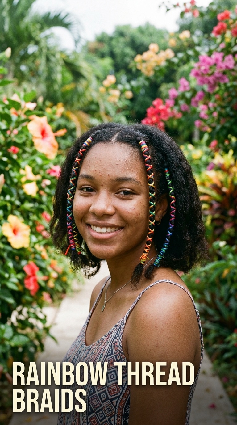 Rainbow Thread Braids