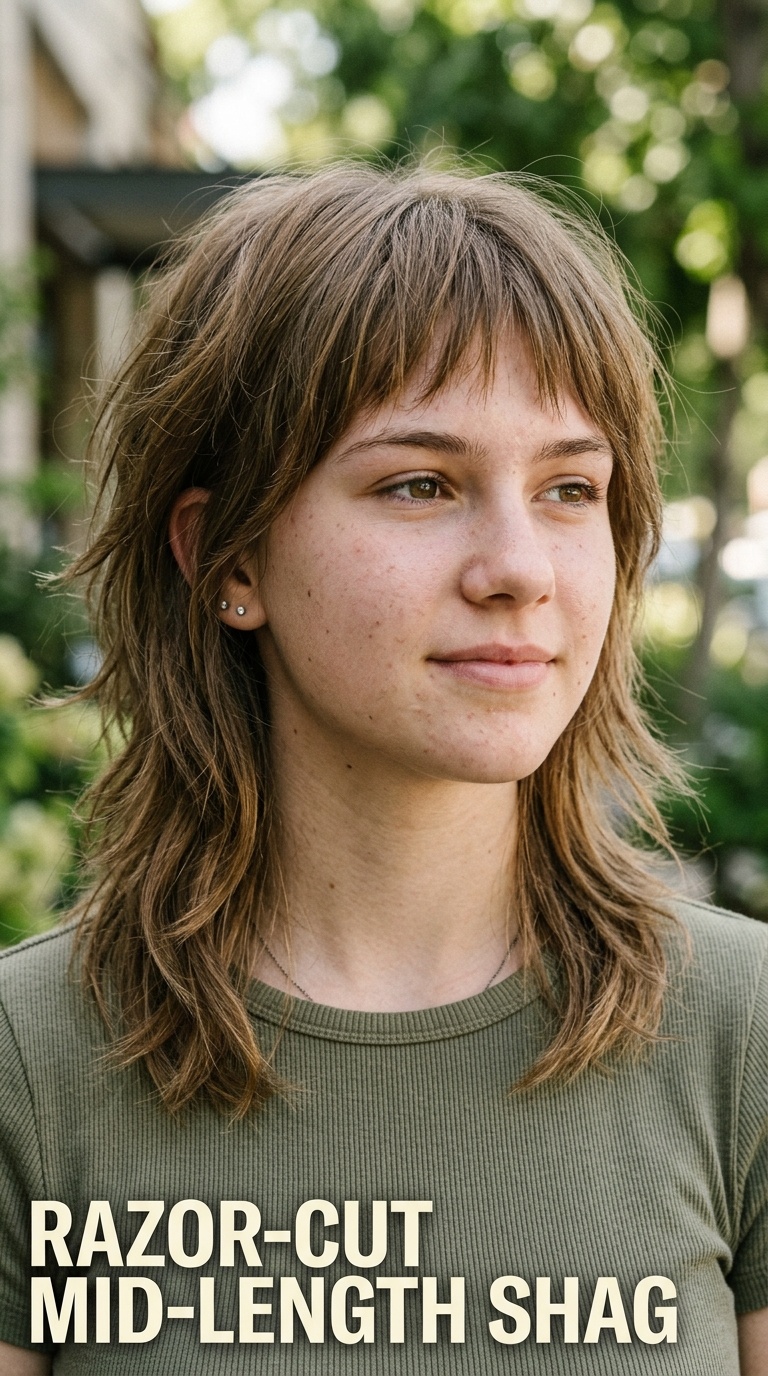Razor-Cut Mid-Length Shag