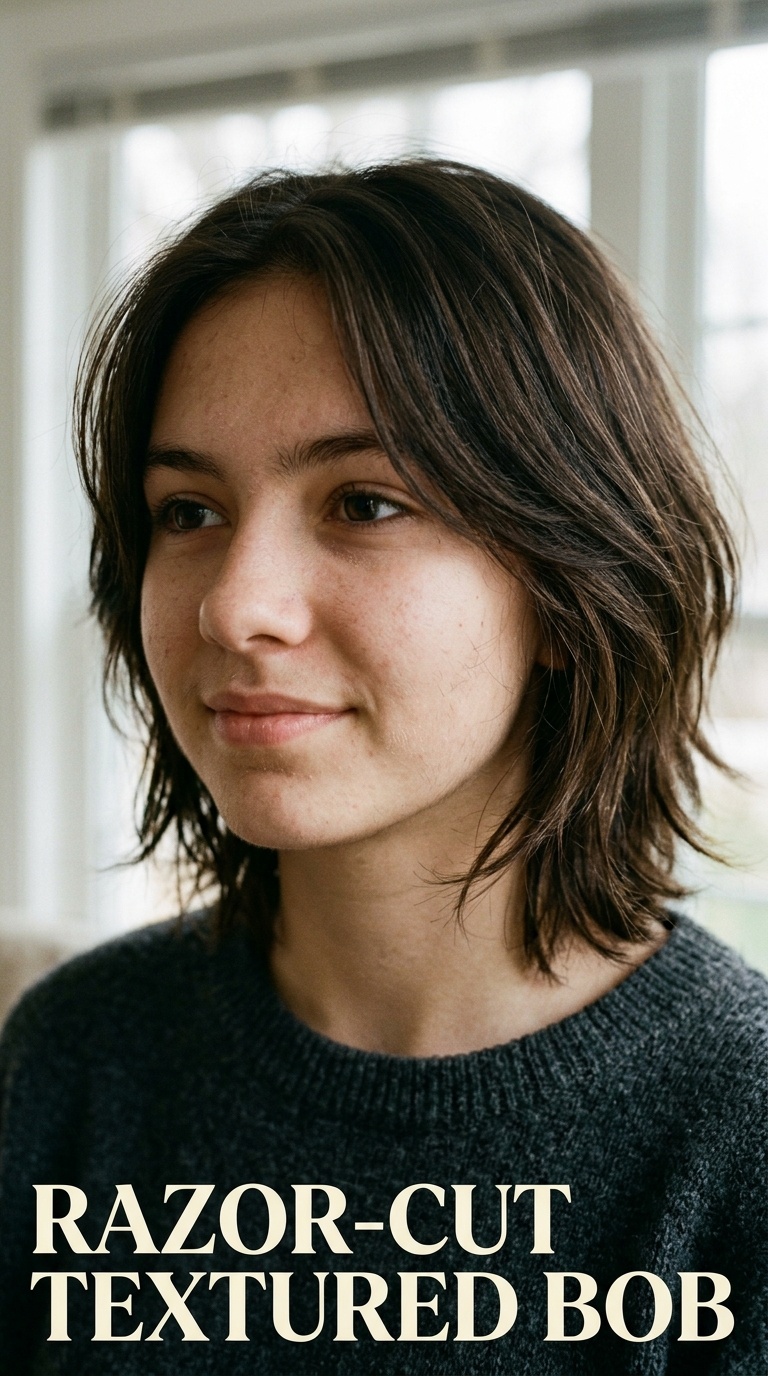Razor-Cut Textured Bob