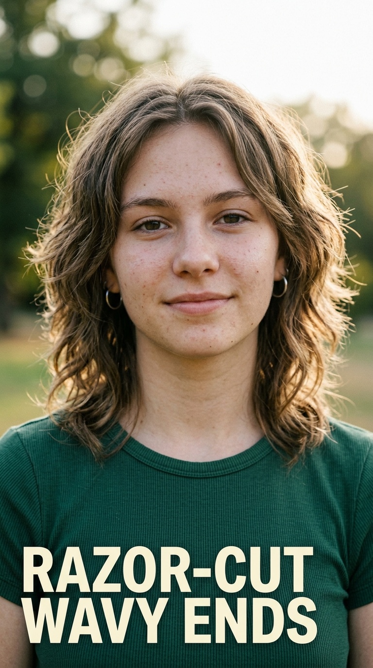 Razor-Cut Wavy Ends