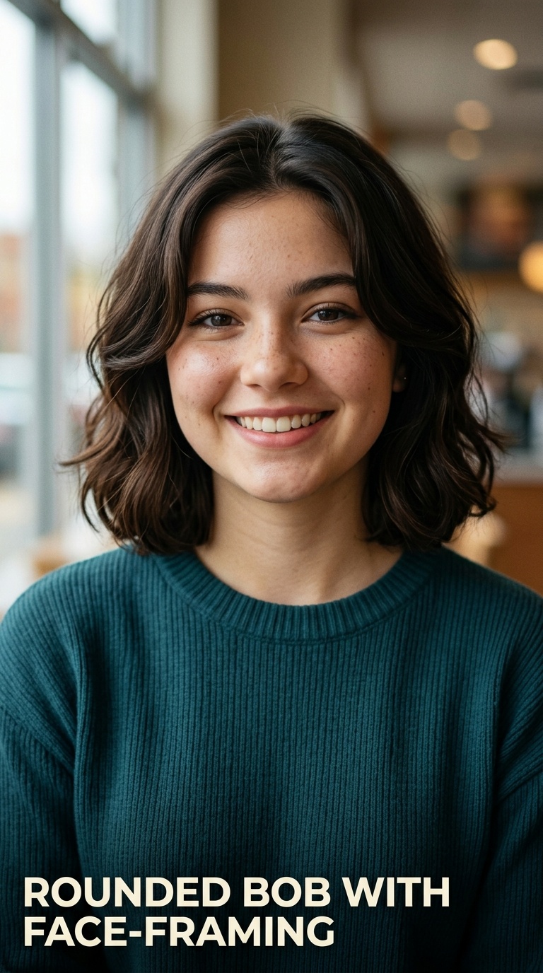 Rounded Bob with Face-Framing