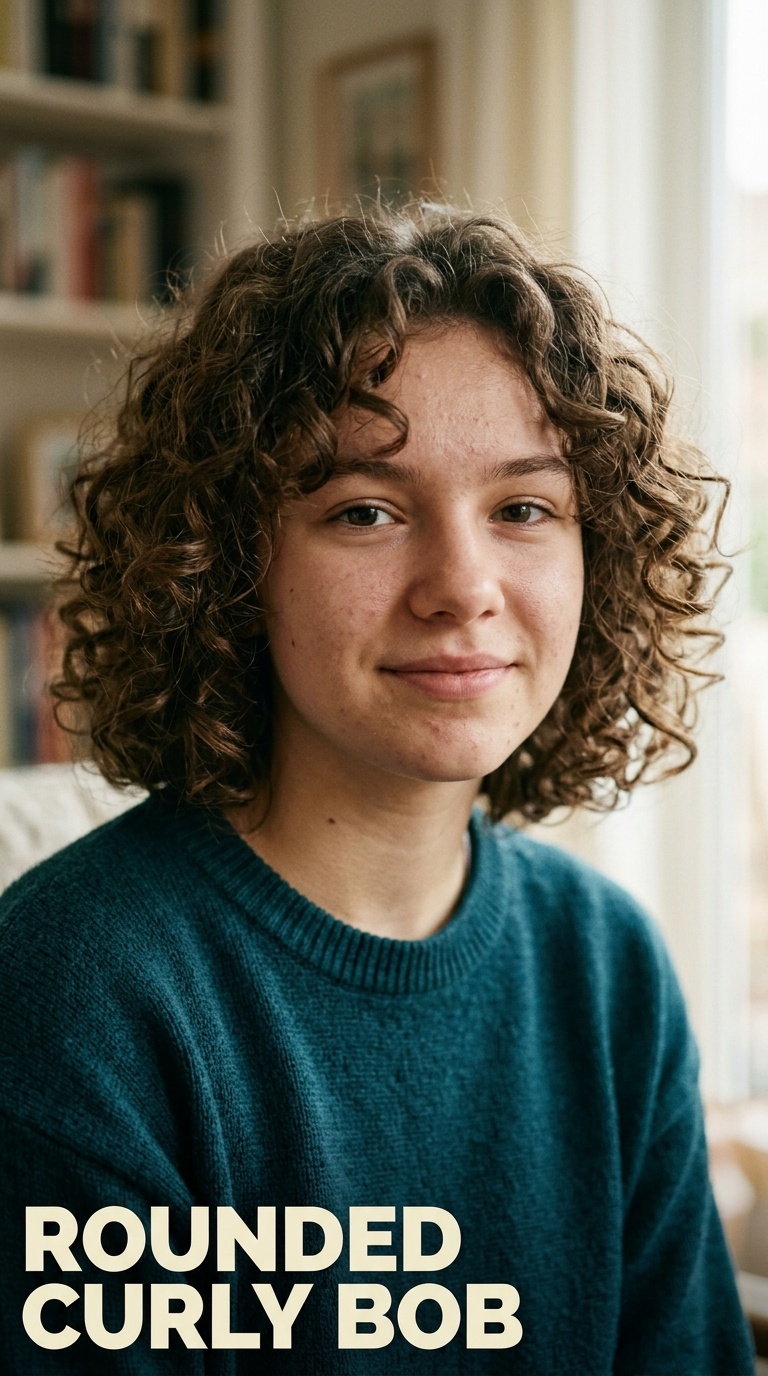 Rounded Curly Bob
