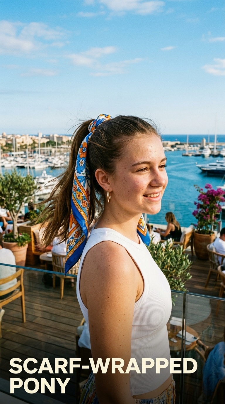 Scarf-Wrapped Pony