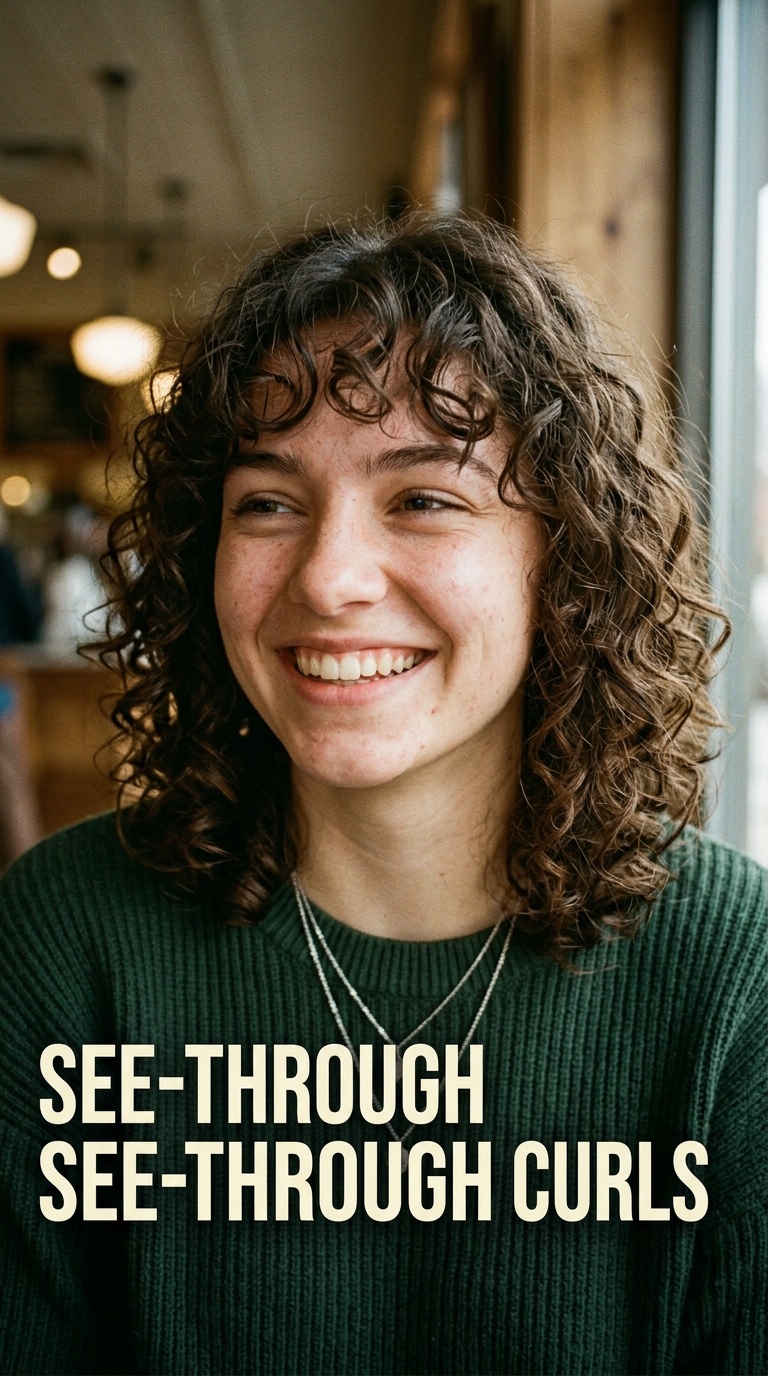 See-Through Bangs for Curls