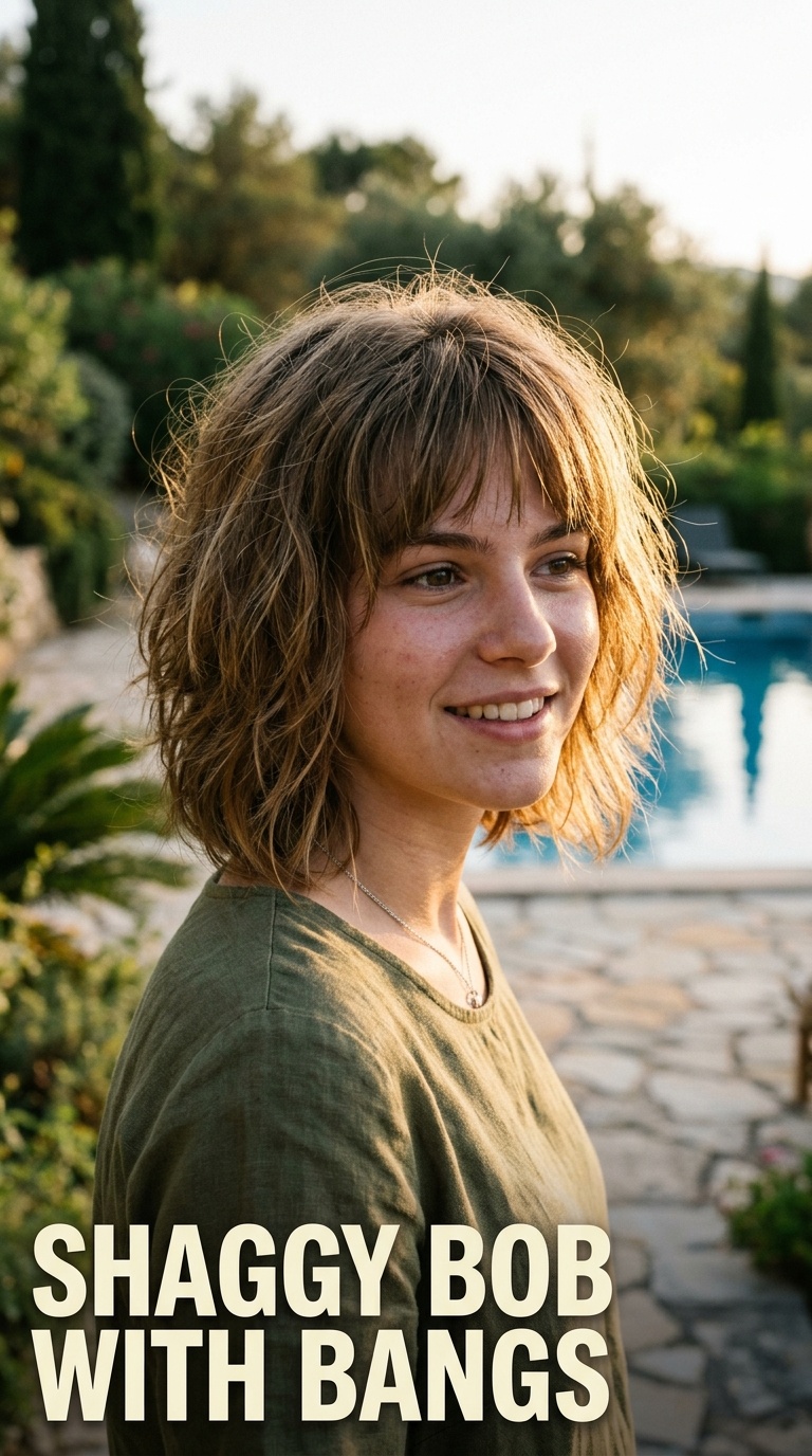 Shaggy Bob with Bangs
