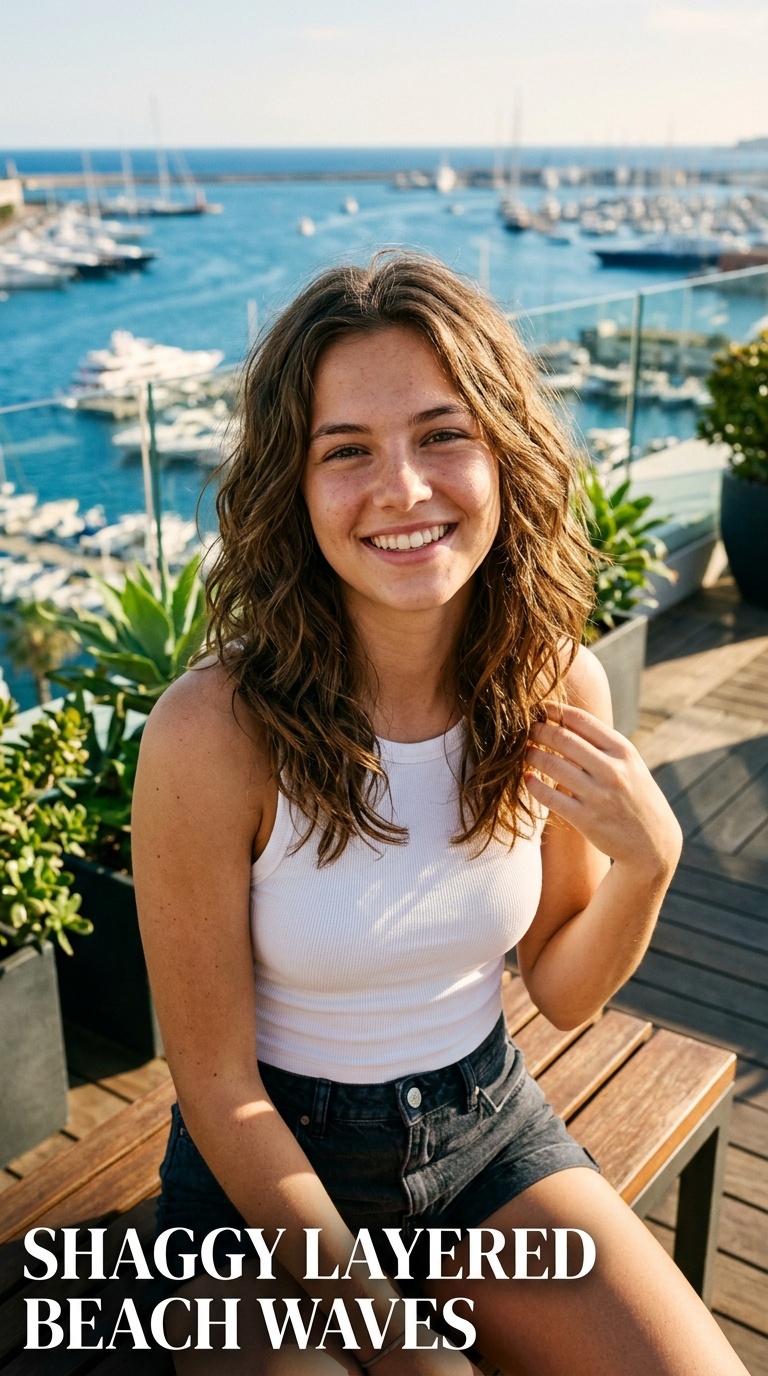 Shaggy Layered Beach Waves