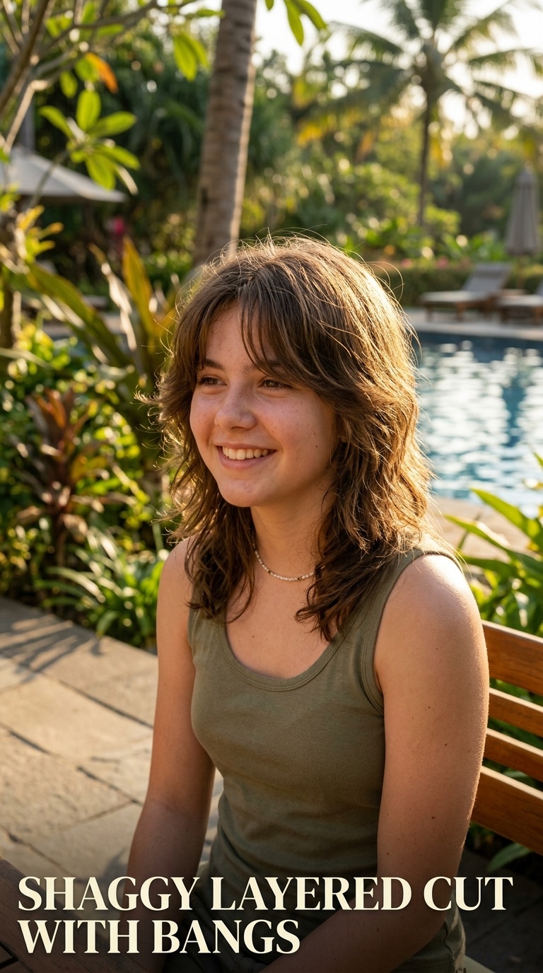 Shaggy Layered Cut with Bangs