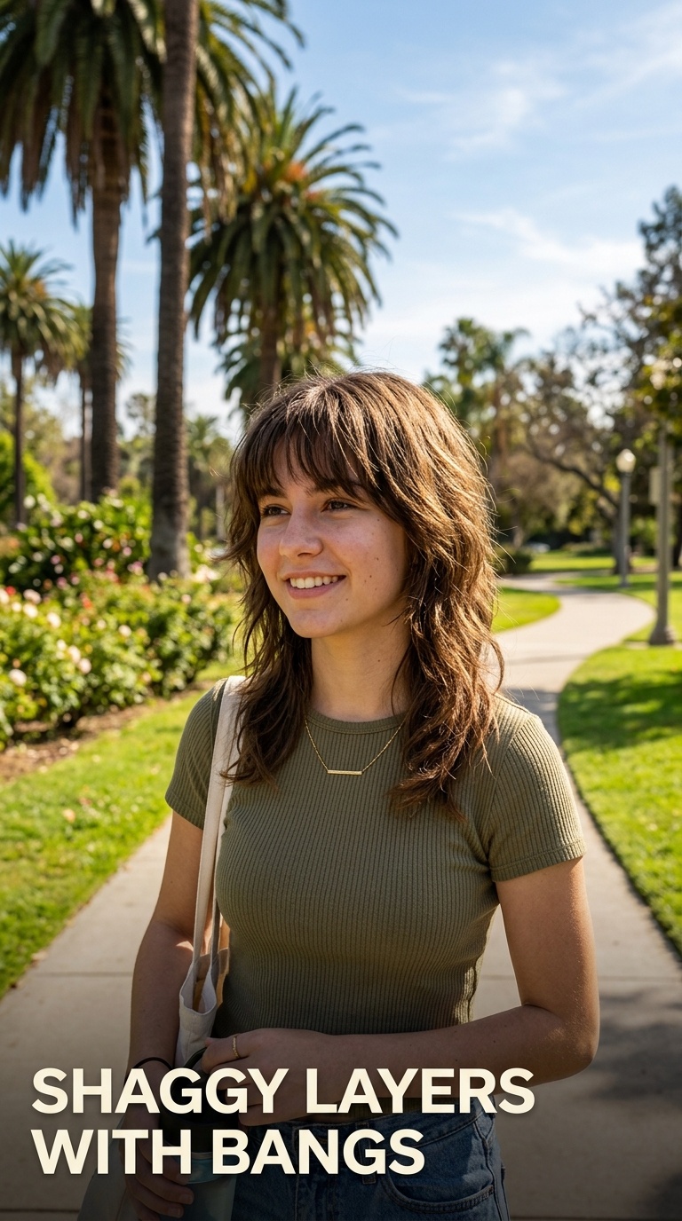 Shaggy Layers with Bangs