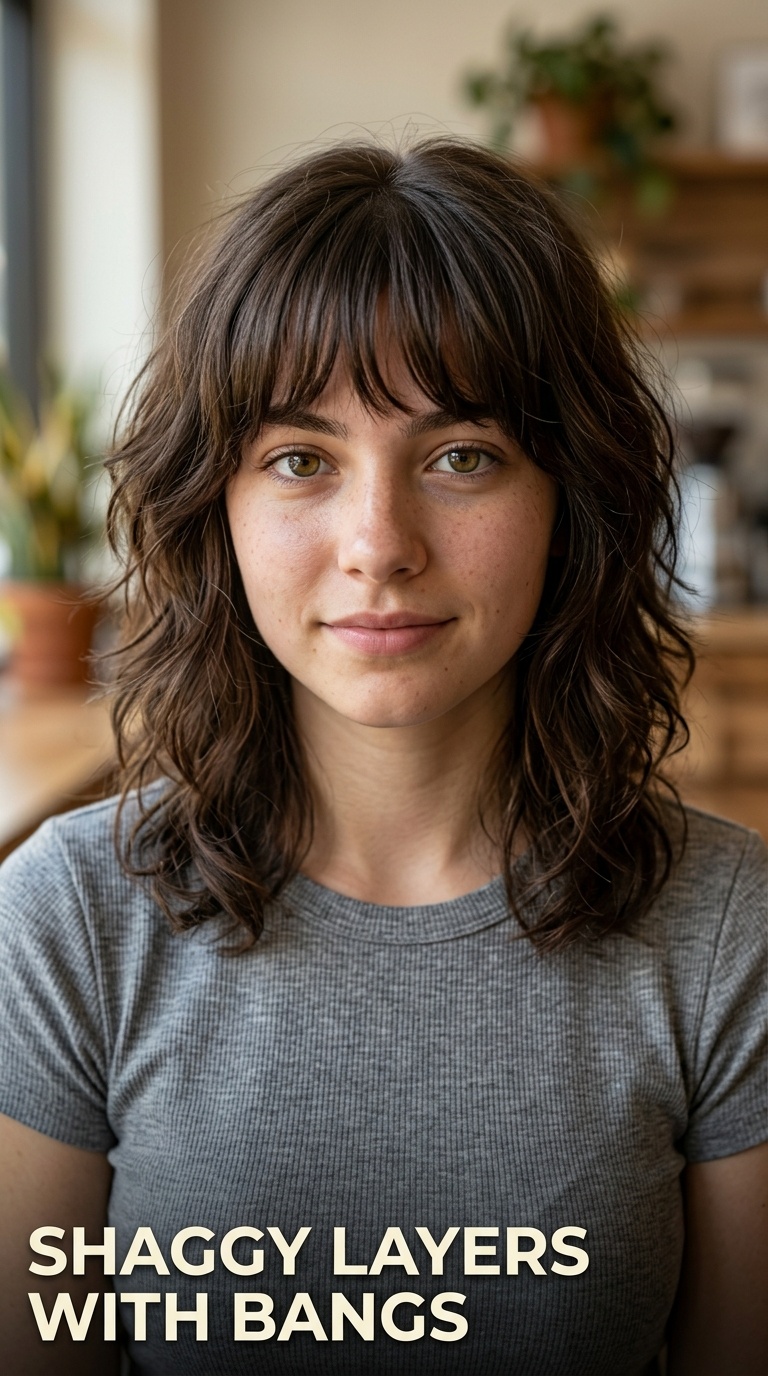 Shaggy Layers with Bangs
