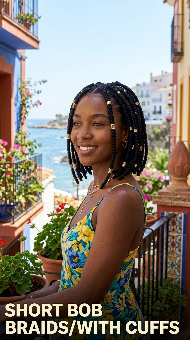 Short Bob Braids with Cuffs